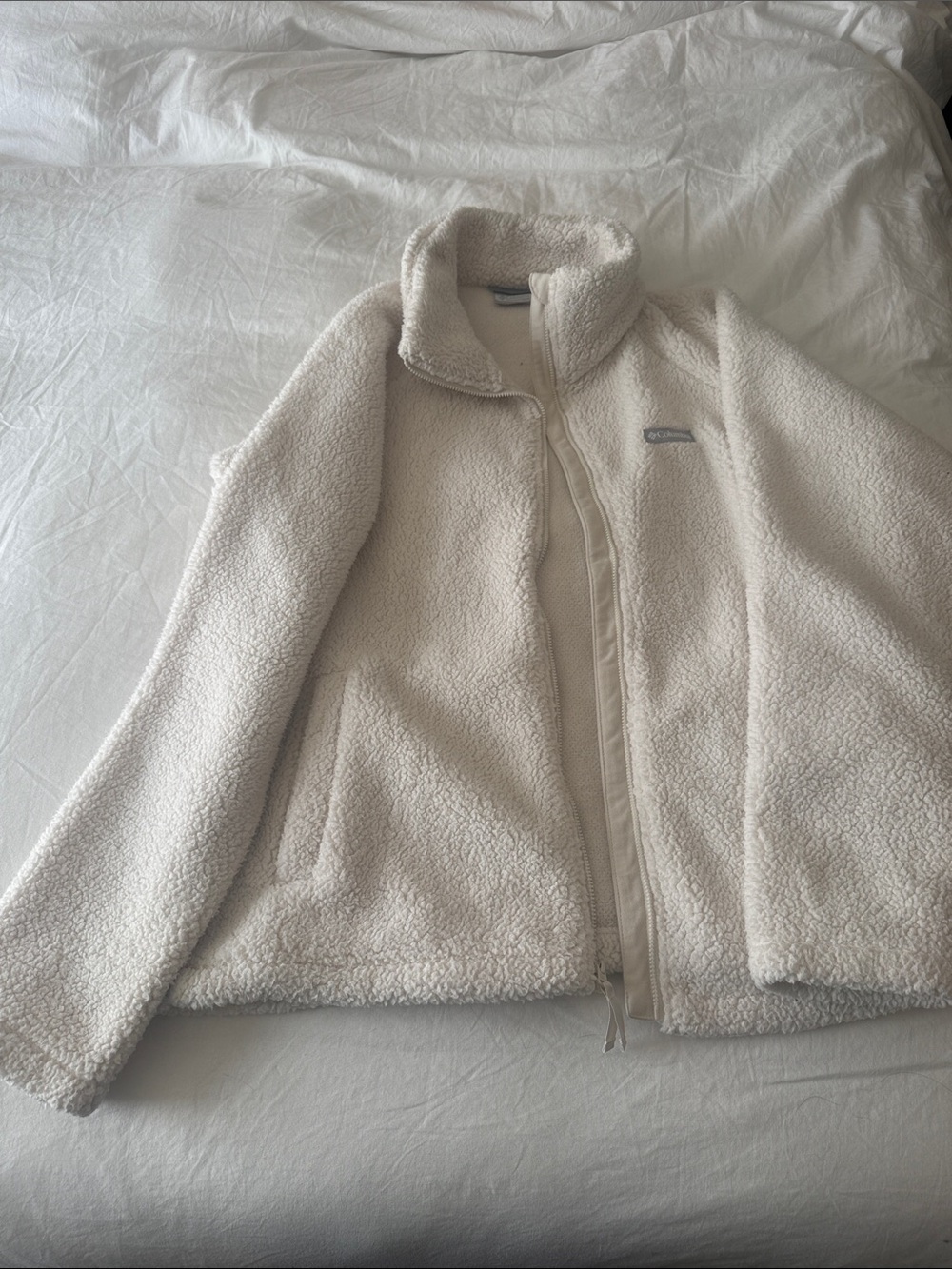Columbia Women's Cream Sherpa Full-Zip Jacket